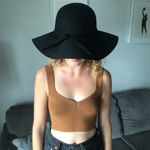 Floppy Wide Brim Black Sun Hat